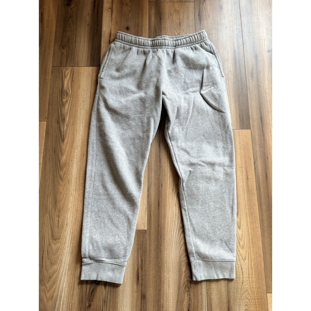 Nike Sweatpants Joggers Men's Medium Gray Black‎ Thick Cotton Blend Pockets